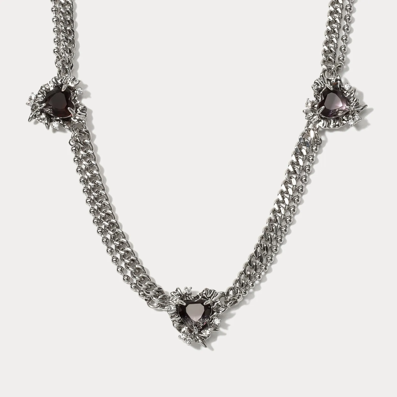 Double Stacked Heart Necklace sold by Selenichast