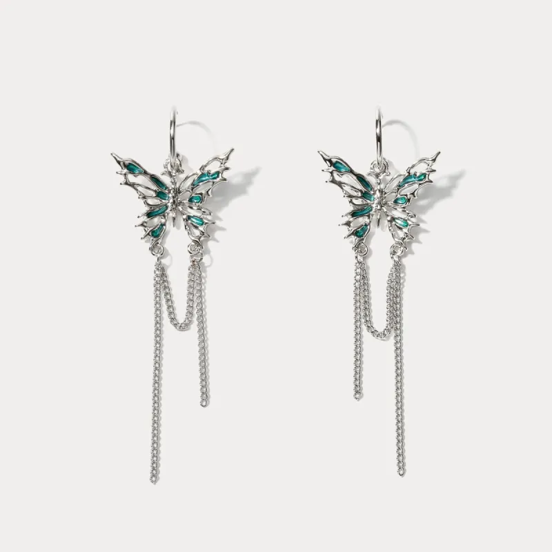 Blue Butterfly Earrings sold by Selenichast
