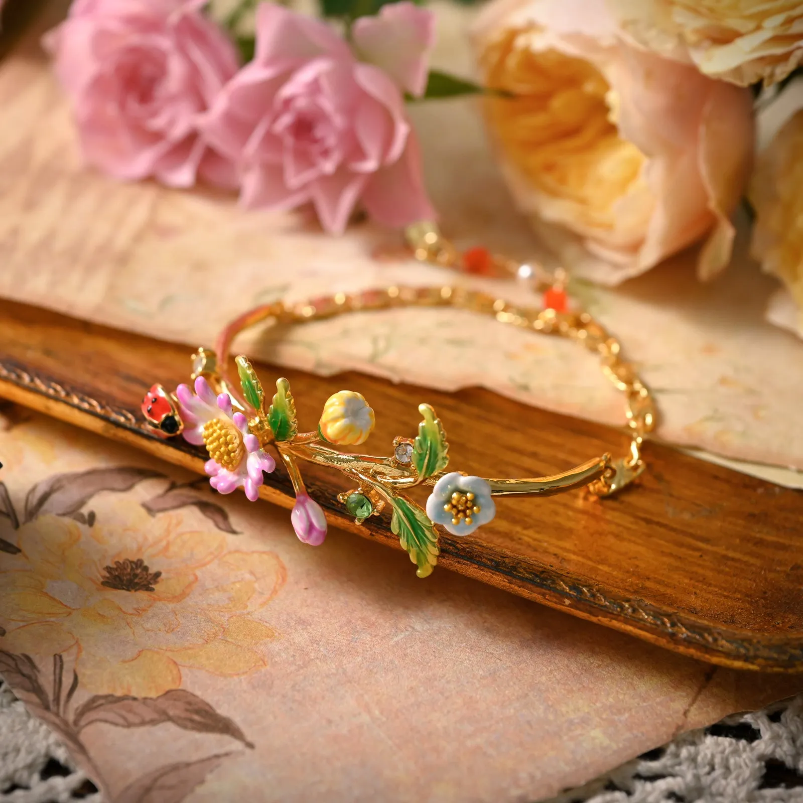 Daisy Ladybug Bracelet sold by Selenichast product image thumbnail 3