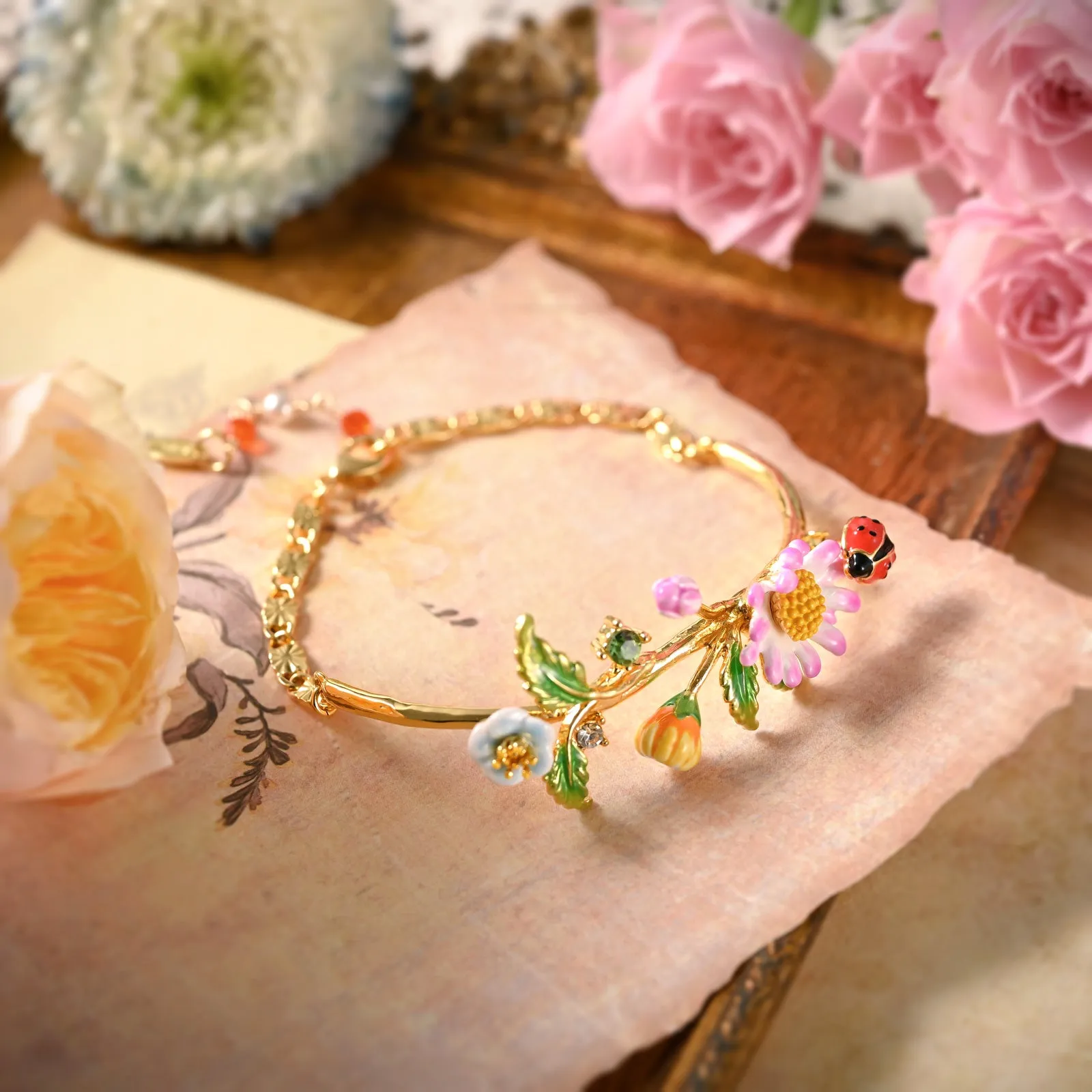 Daisy Ladybug Bracelet sold by Selenichast product image thumbnail 2