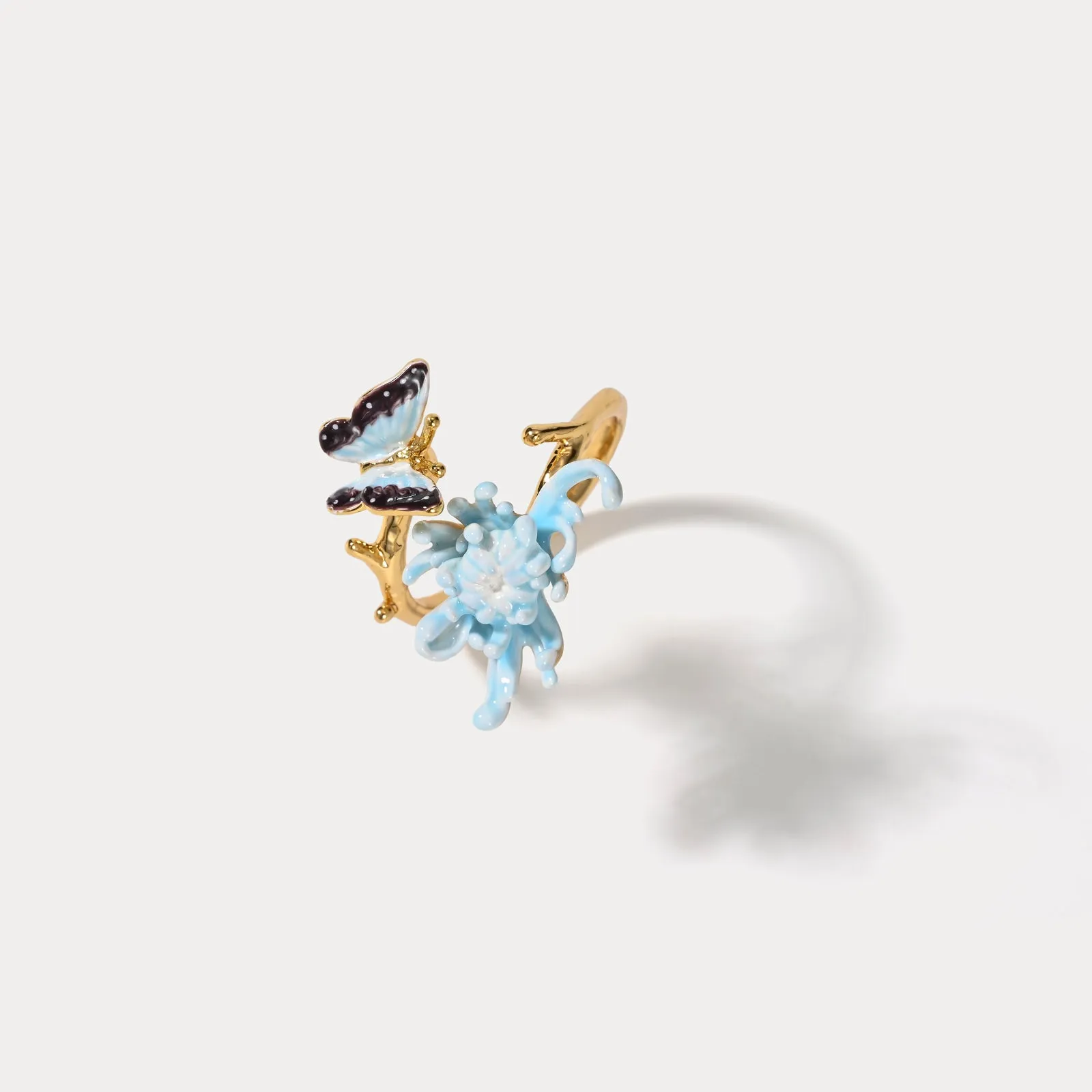 Blue Daisy Butterfly Ring sold by Selenichast product image thumbnail 4