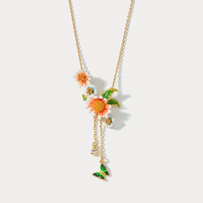 Daisy Green Butterfly Necklace sold by Selenichast