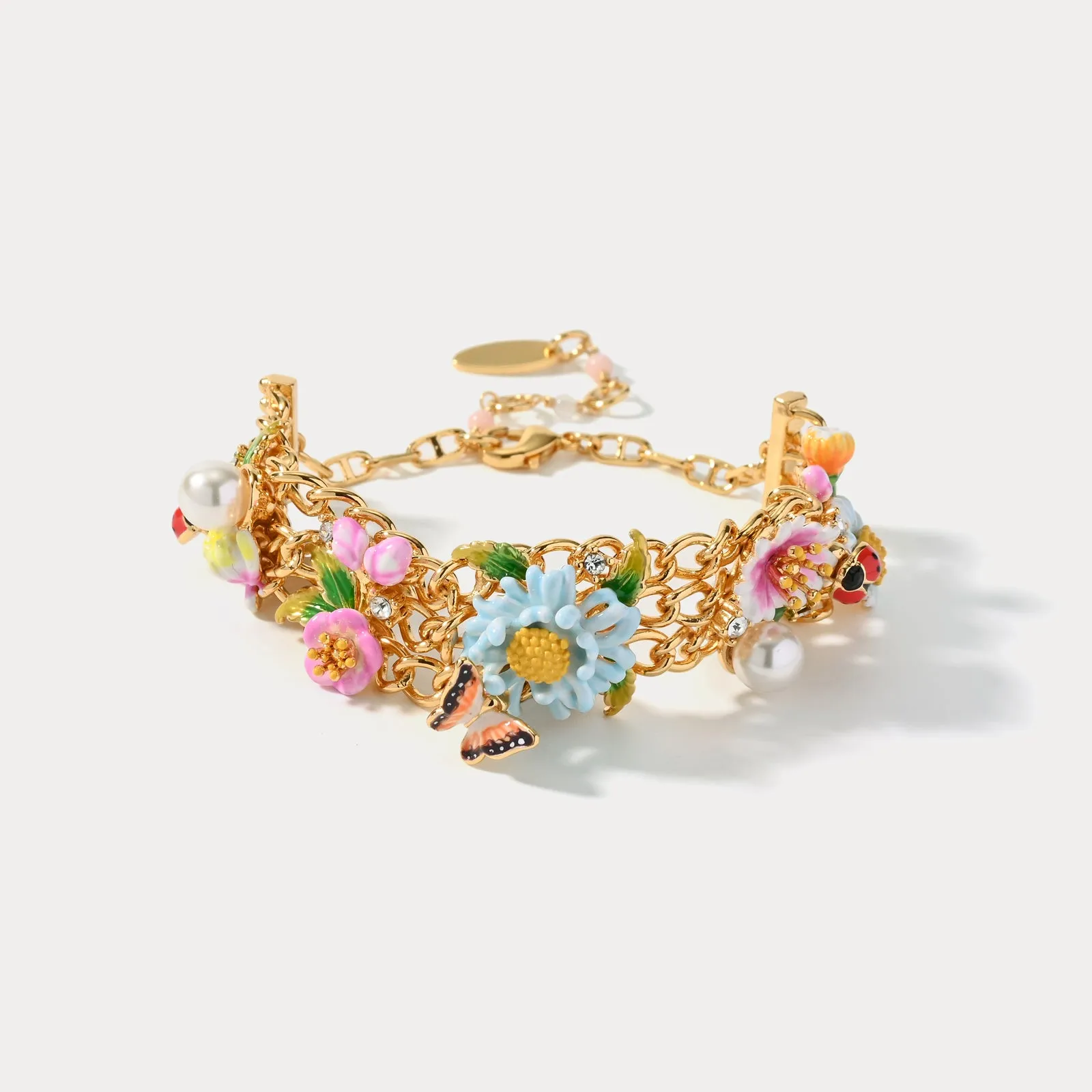 Ladybug Butterfly Daisy Bracelet sold by Selenichast product image thumbnail 2