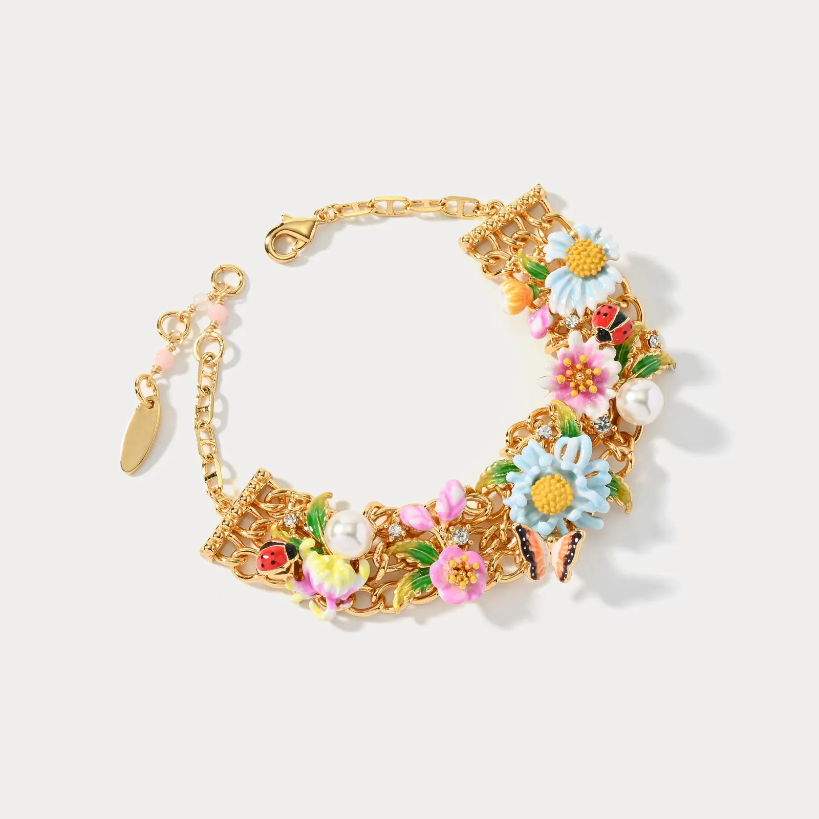 Ladybug Butterfly Daisy Bracelet sold by Selenichast product image thumbnail 4