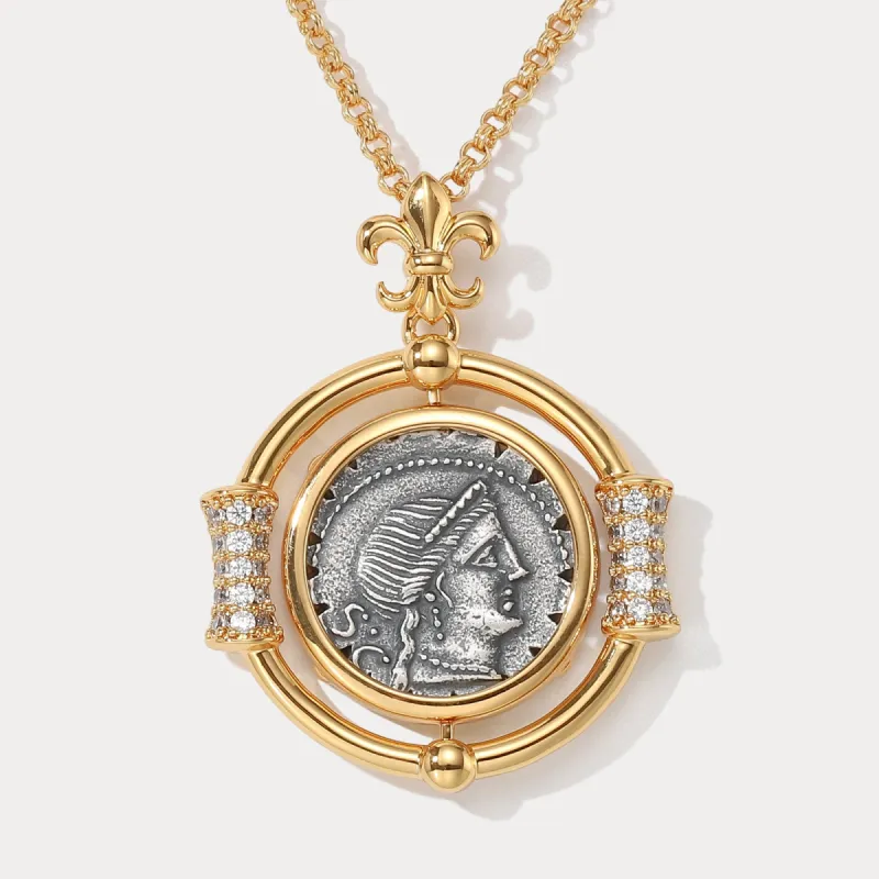 Vintage Roman Coin Necklace made by Selenichast