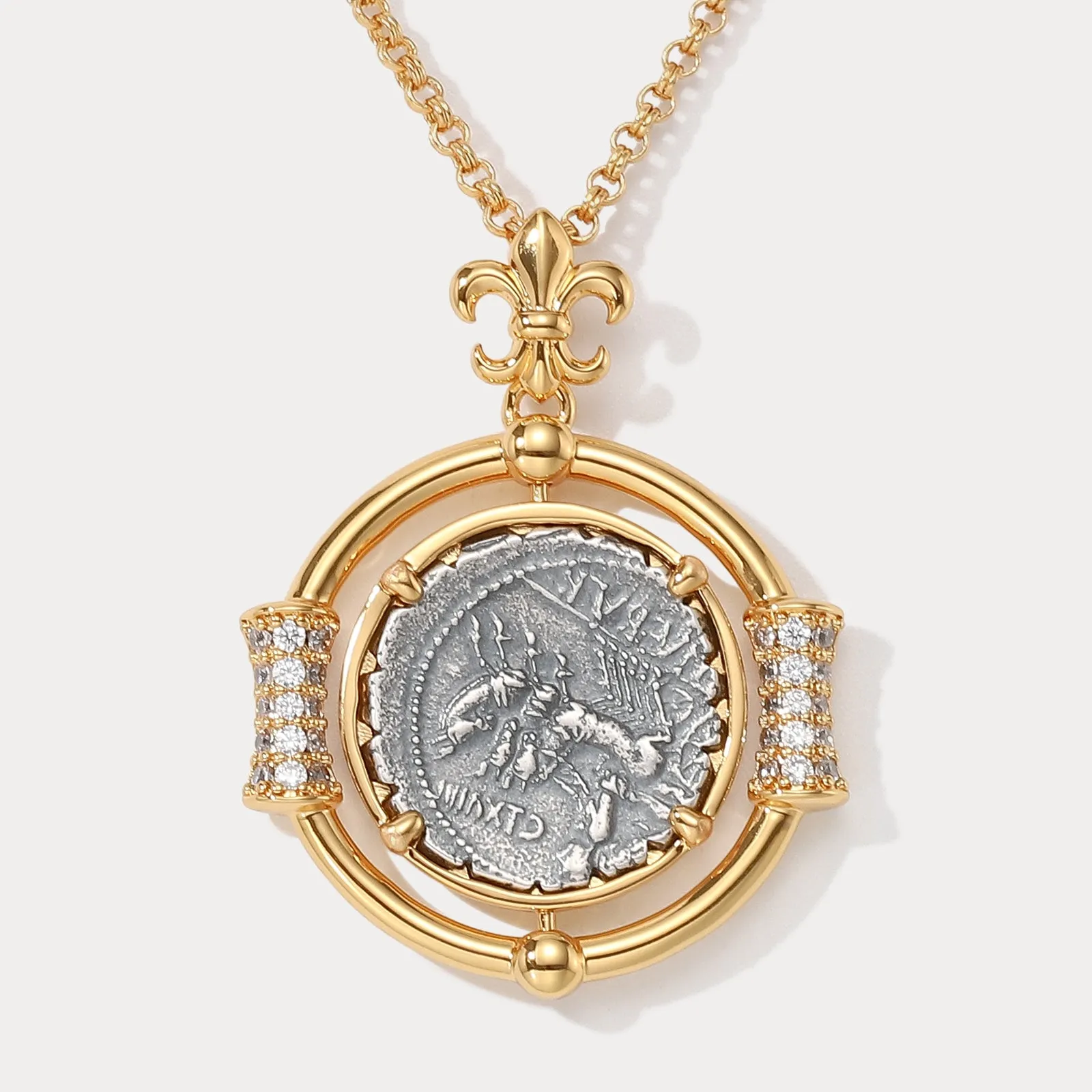 Vintage Roman Coin Necklace sold by Selenichast product image thumbnail 2