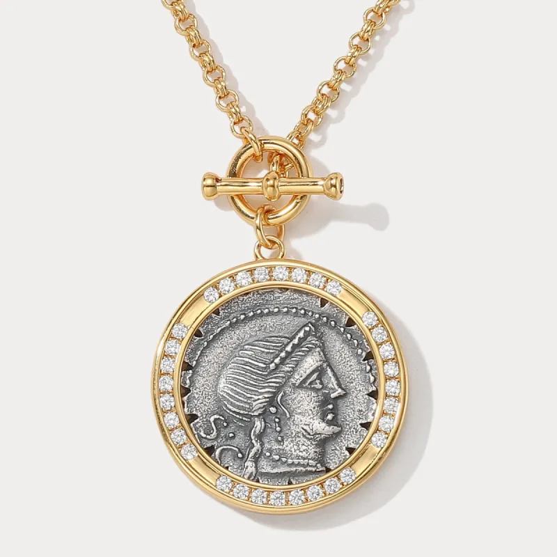 Vintage Roman Coin Necklace made by Selenichast