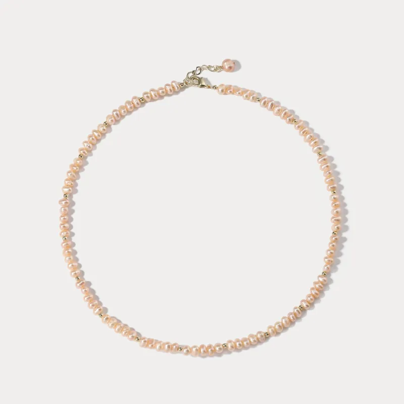 Pink Pearl Necklace sold by Selenichast