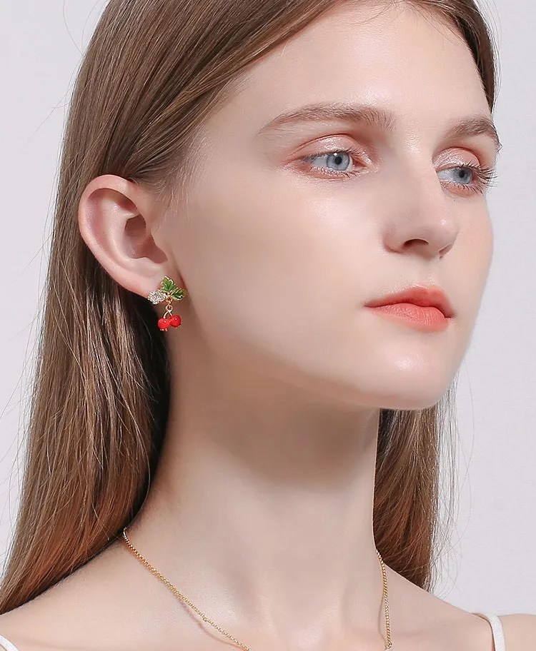 Cranberry Diamond Earrings sold by Selenichast product image thumbnail 4