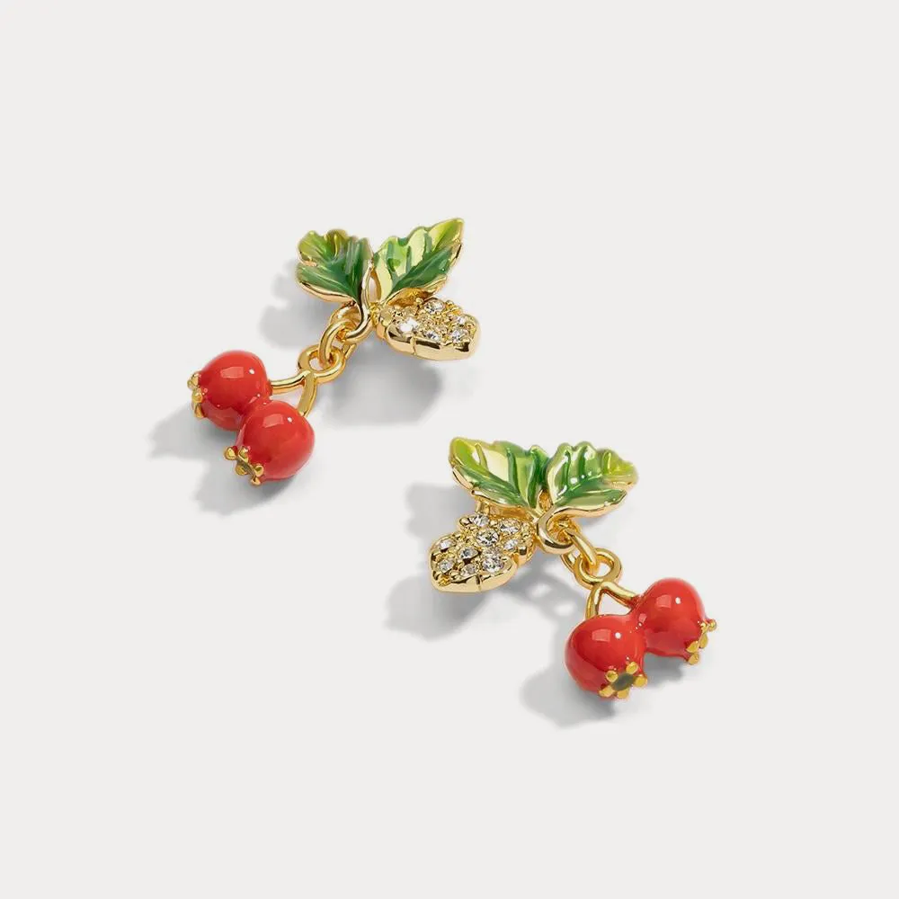 Cranberry Diamond Earrings sold by Selenichast product image thumbnail 3
