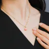 Peach Pearl Necklace sold by Selenichast