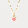 Peach Pearl Necklace sold by Selenichast