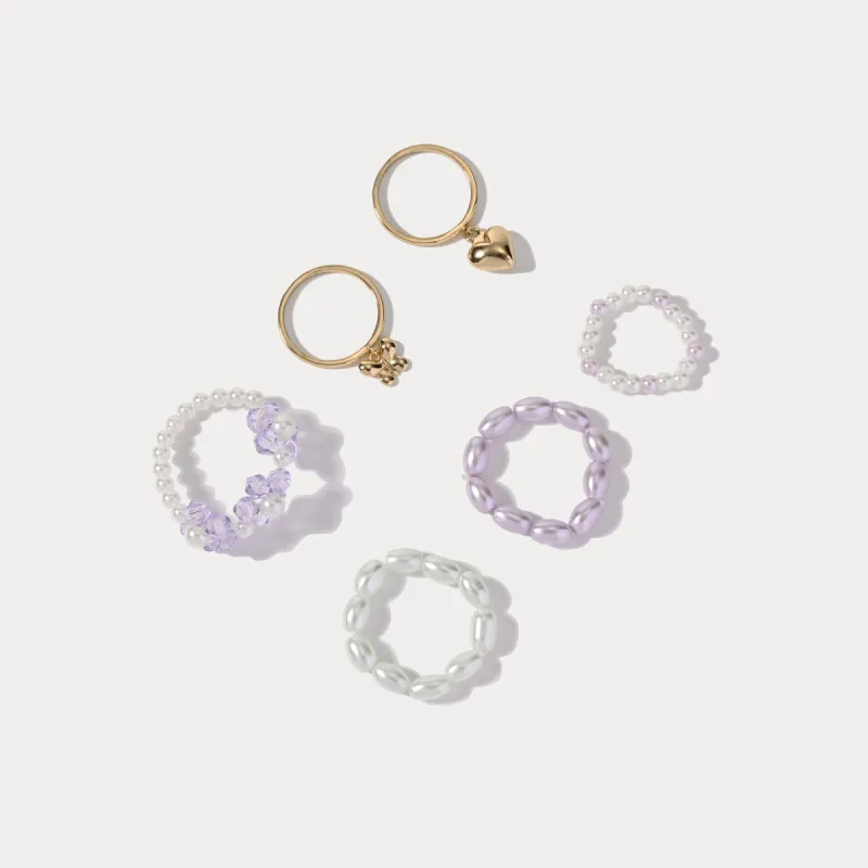 Lavender Ring Set sold by Selenichast