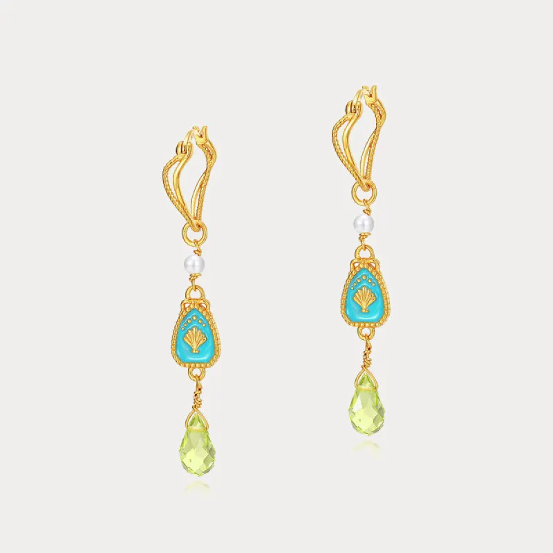 Olivine Enamel Earrings sold by Selenichast
