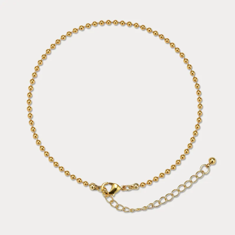 Simple Gold Little Ball Link Bracelet sold by Selenichast