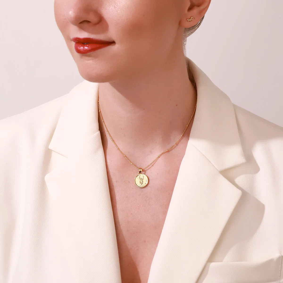 Taurus Constellation Coin Pendant Necklace sold by Selenichast product image thumbnail 3