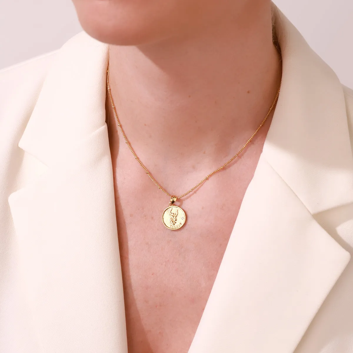 Taurus Constellation Coin Pendant Necklace sold by Selenichast product image thumbnail 2