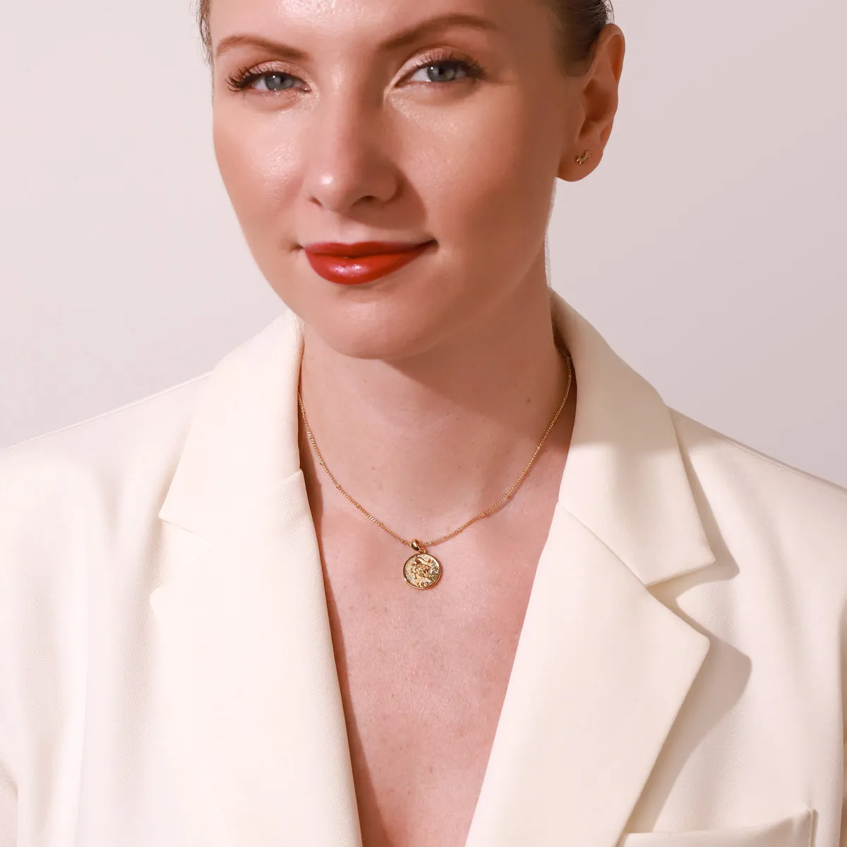 Leo Constellation Coin Pendant Necklace sold by Selenichast product image thumbnail 4