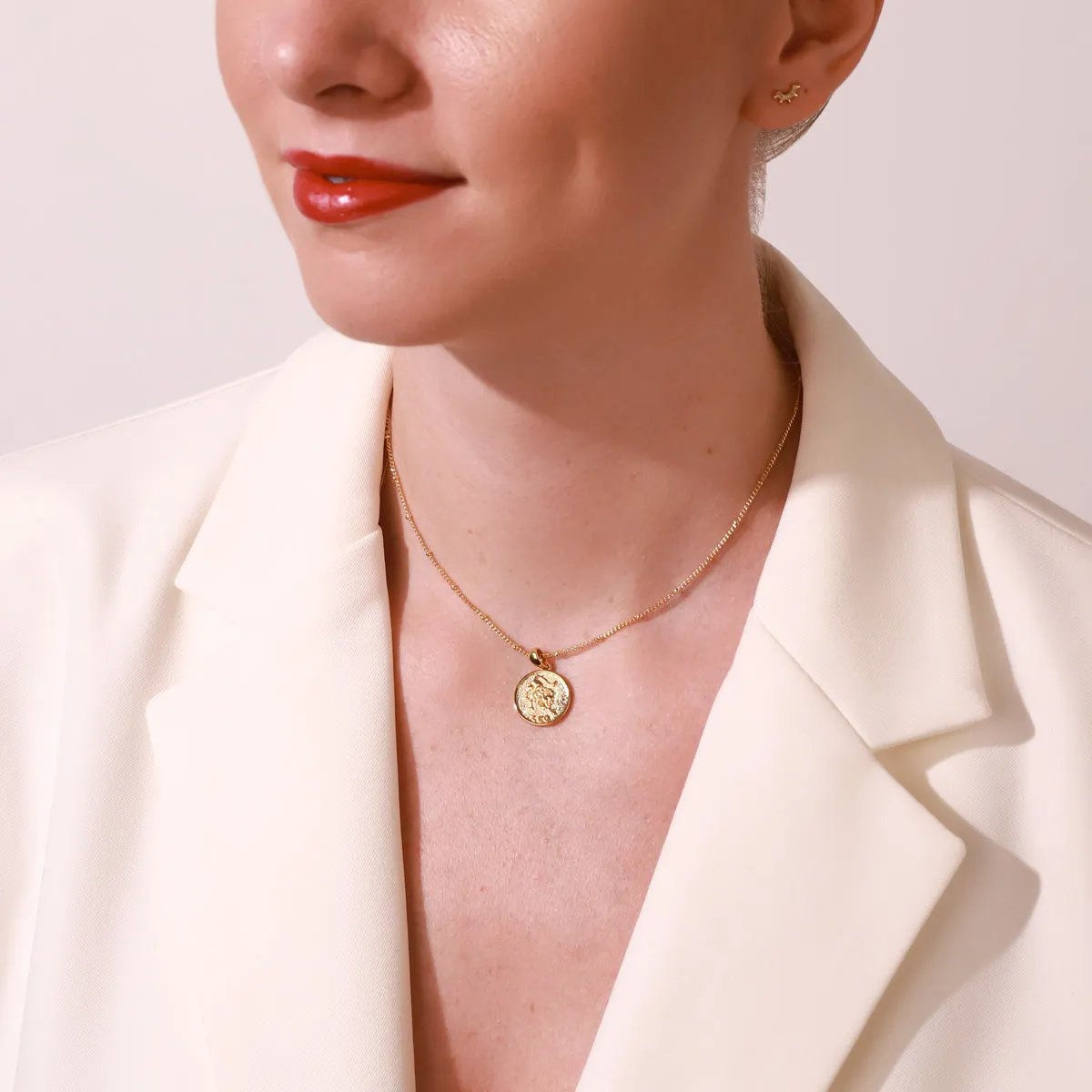 Leo Constellation Coin Pendant Necklace sold by Selenichast product image thumbnail 3