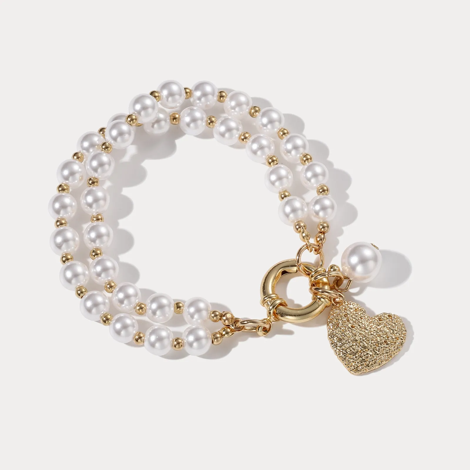Heart Pearl Bracelet sold by Selenichast product image thumbnail 4