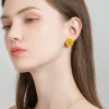 Sunflower & Bee Stud Earrings sold by Selenichast