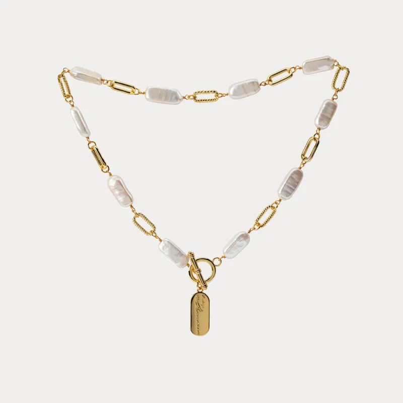 Baroque Pearl Chain Necklace sold by Selenichast