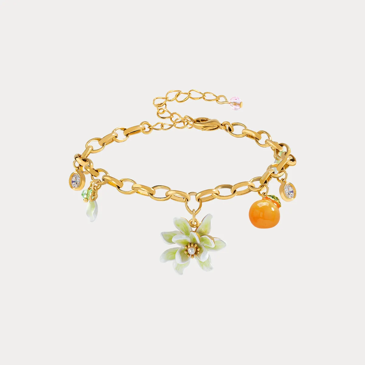 Orange Flower Bracelet sold by Selenichast