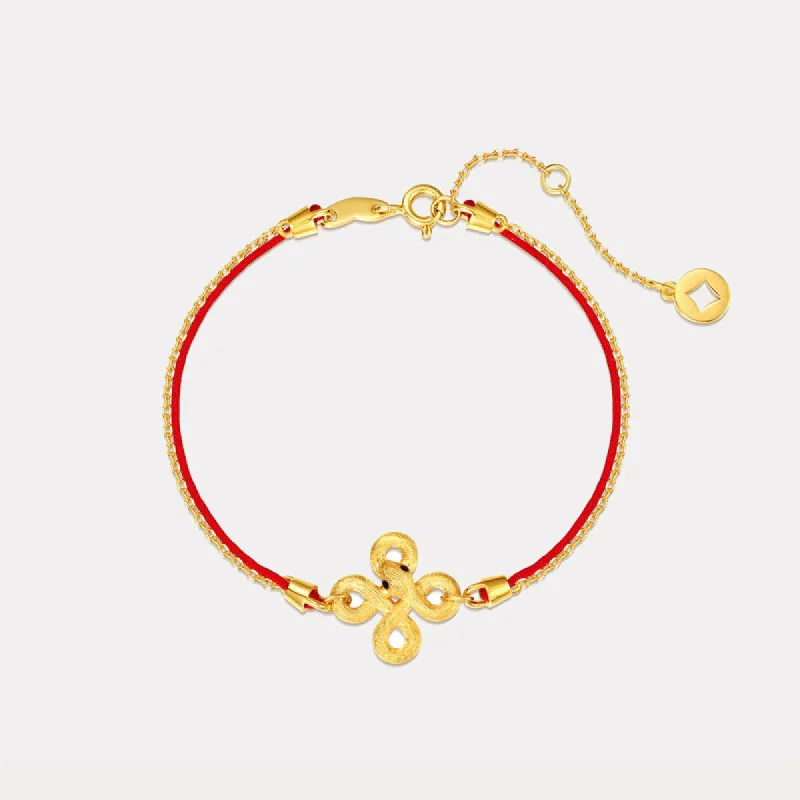Chinese Knot Snake Red String Bracelet sold by Selenichast
