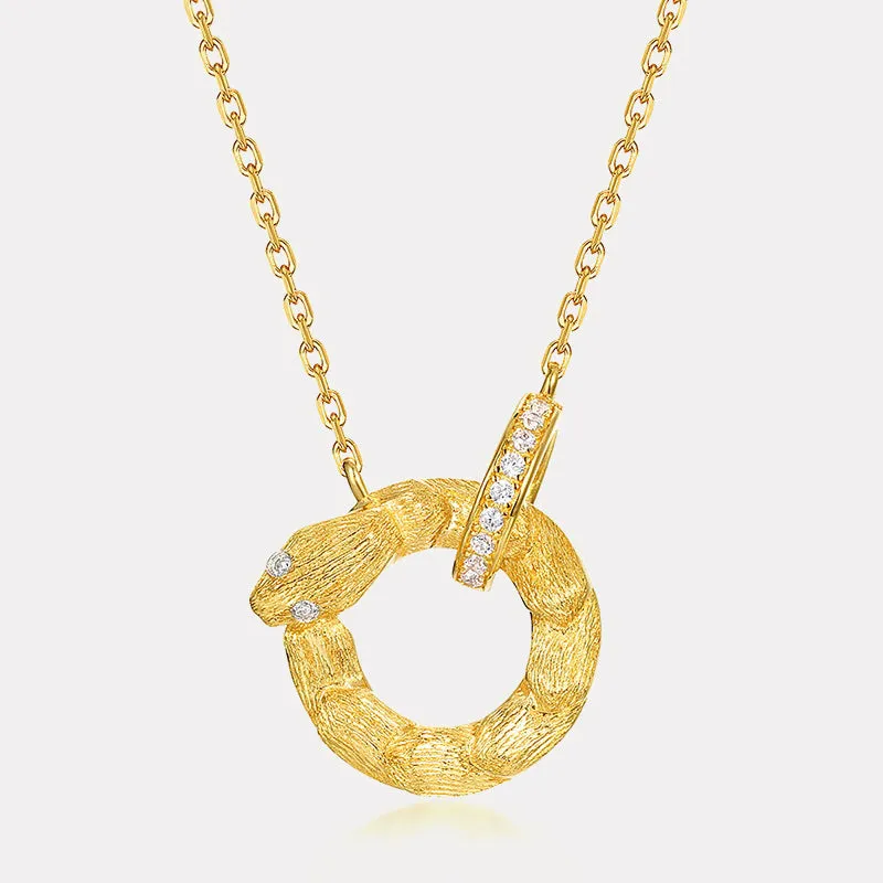 Snake Circle Zodiac Necklace sold by Selenichast