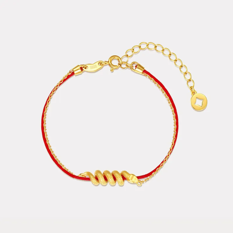 Snake Zodiac Red String Bracelet sold by Selenichast