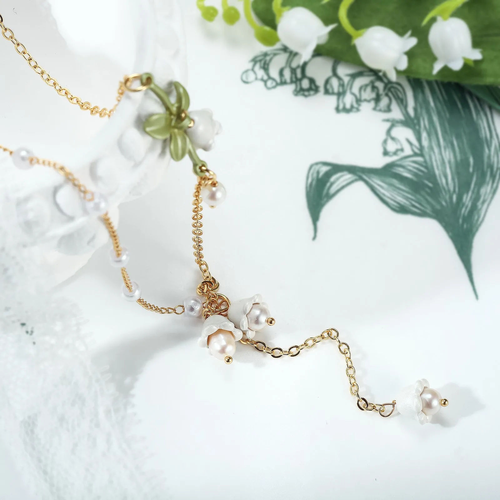 Lily Of The Valley Necklace sold by Selenichast product image thumbnail 4