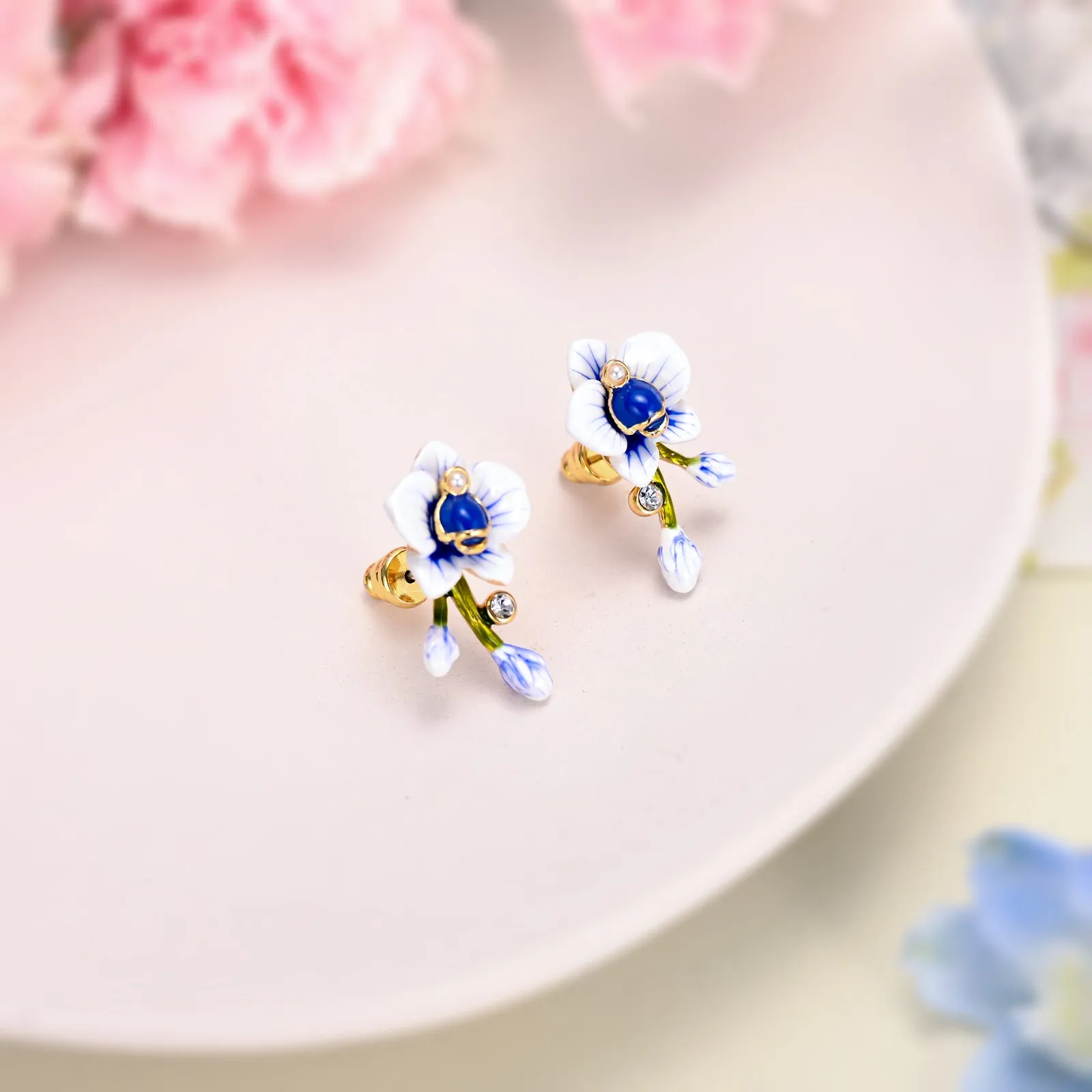 Blue Orchid Earrings sold by Selenichast product image thumbnail 3