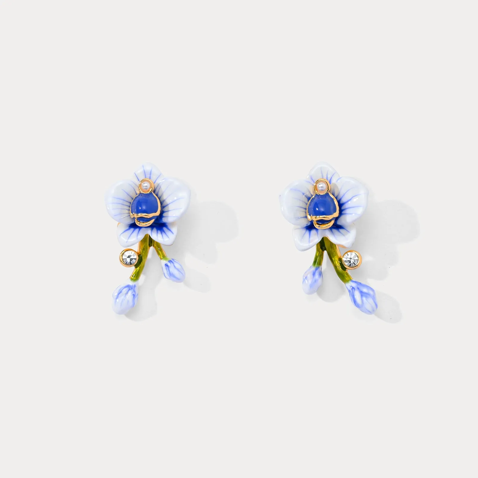 Blue Orchid Earrings sold by Selenichast