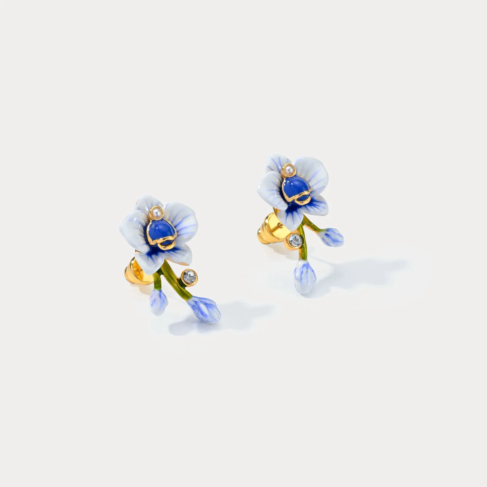 Blue Orchid Earrings sold by Selenichast product image thumbnail 4