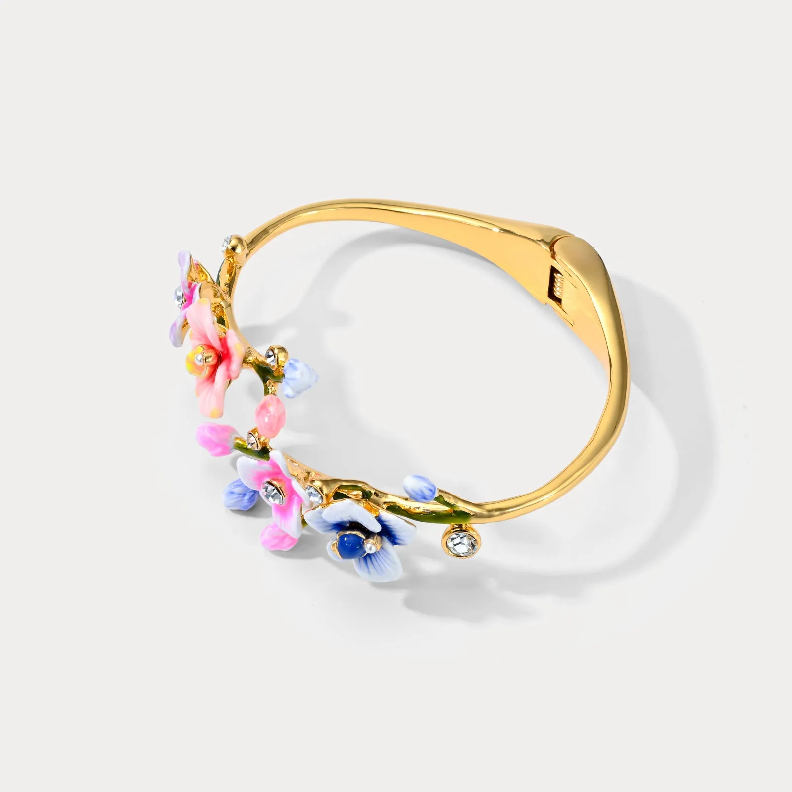 Enamel Orchid Bangle sold by Selenichast product image thumbnail 4