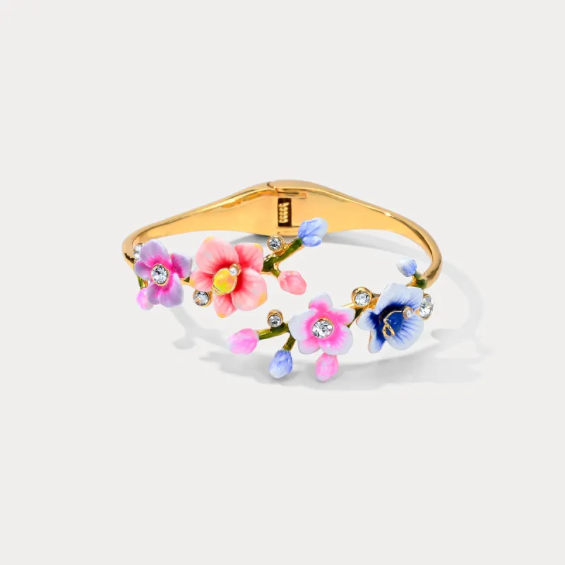 Enamel Orchid Bangle sold by Selenichast