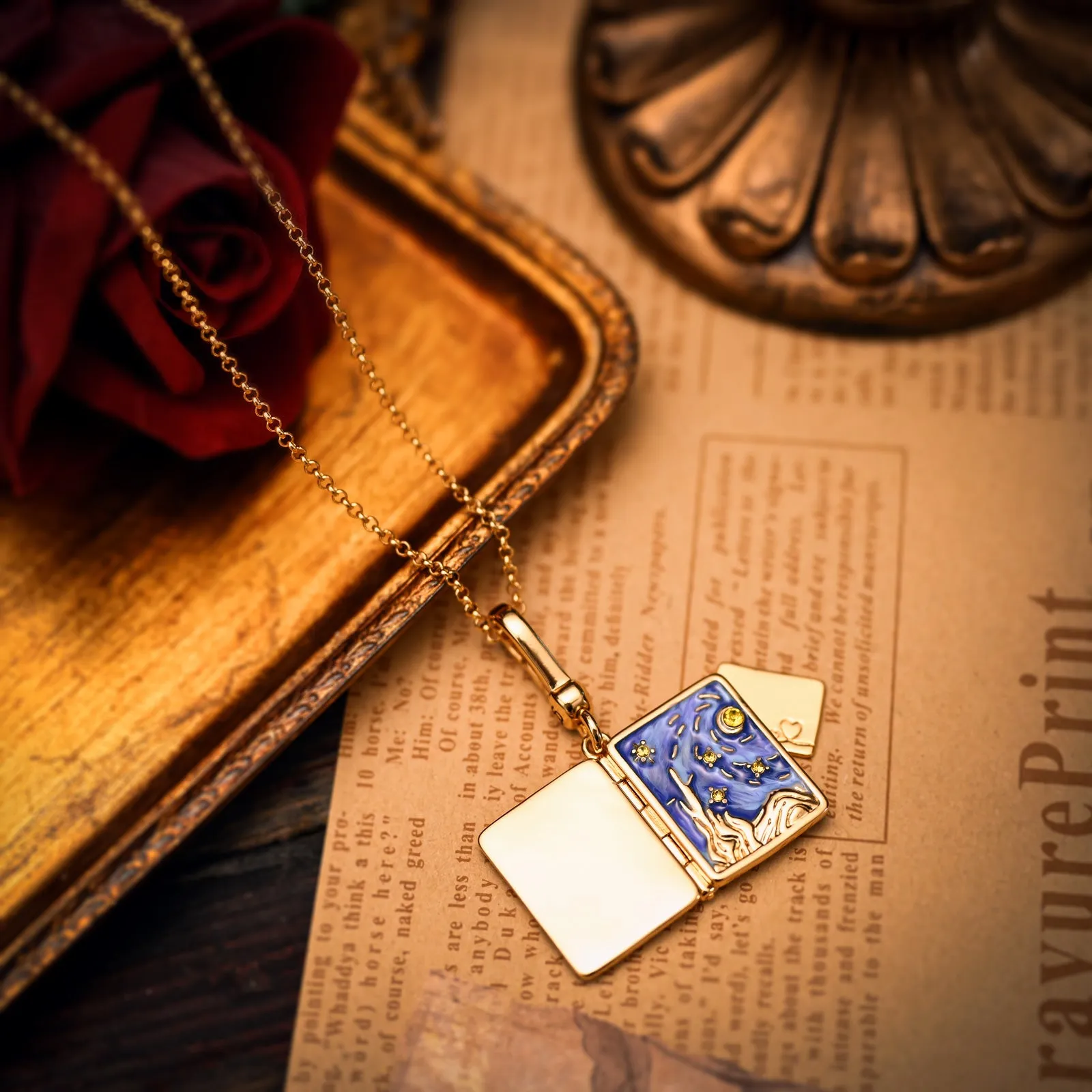 Starry Night Locket Necklace sold by Selenichast product image thumbnail 4