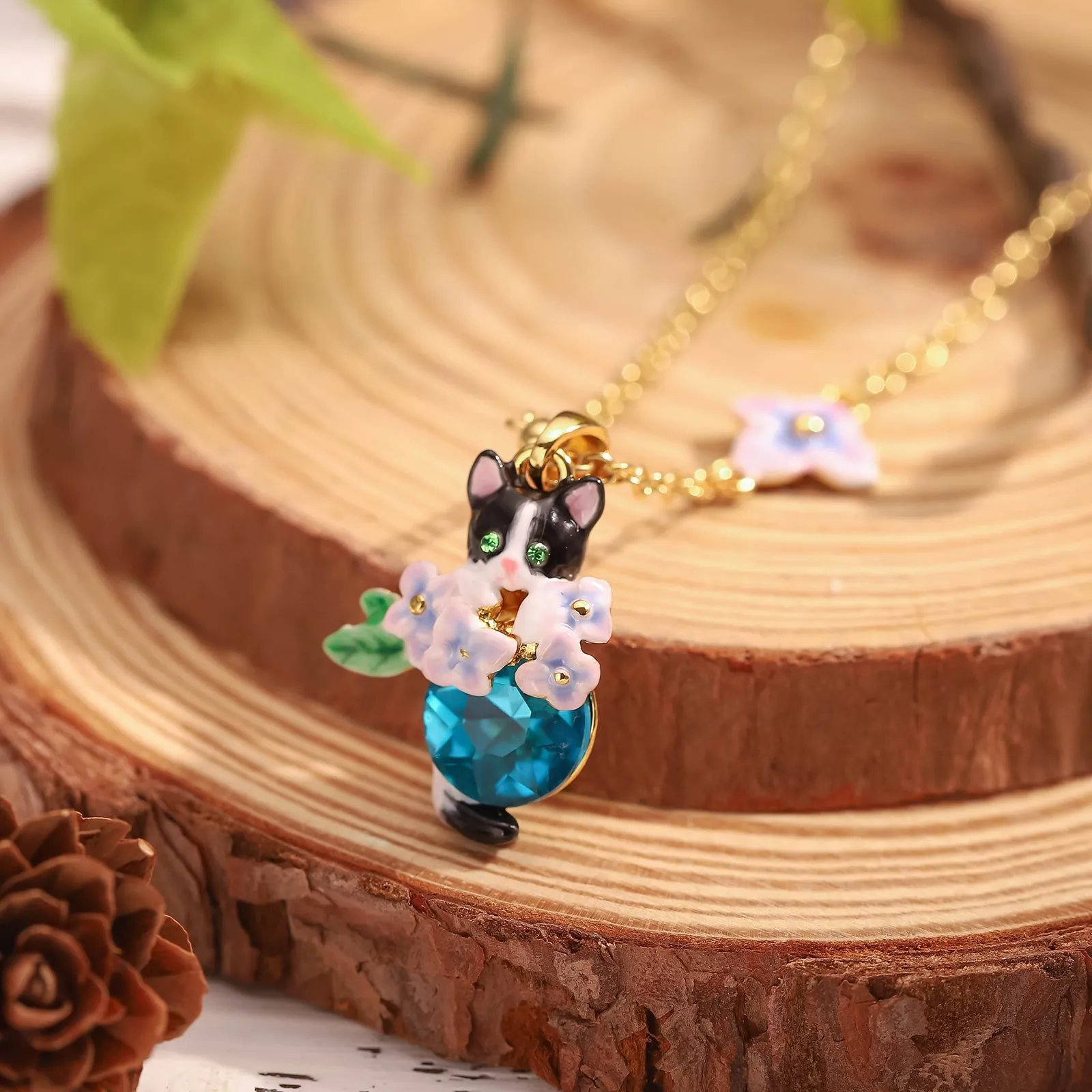 Kitten Sapphire Bloom Necklace sold by Selenichast product image thumbnail 3