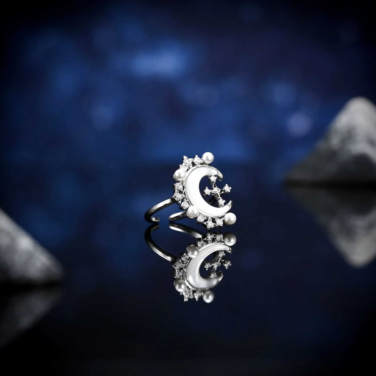 Moon Silver Ring sold by Selenichast product image thumbnail 2