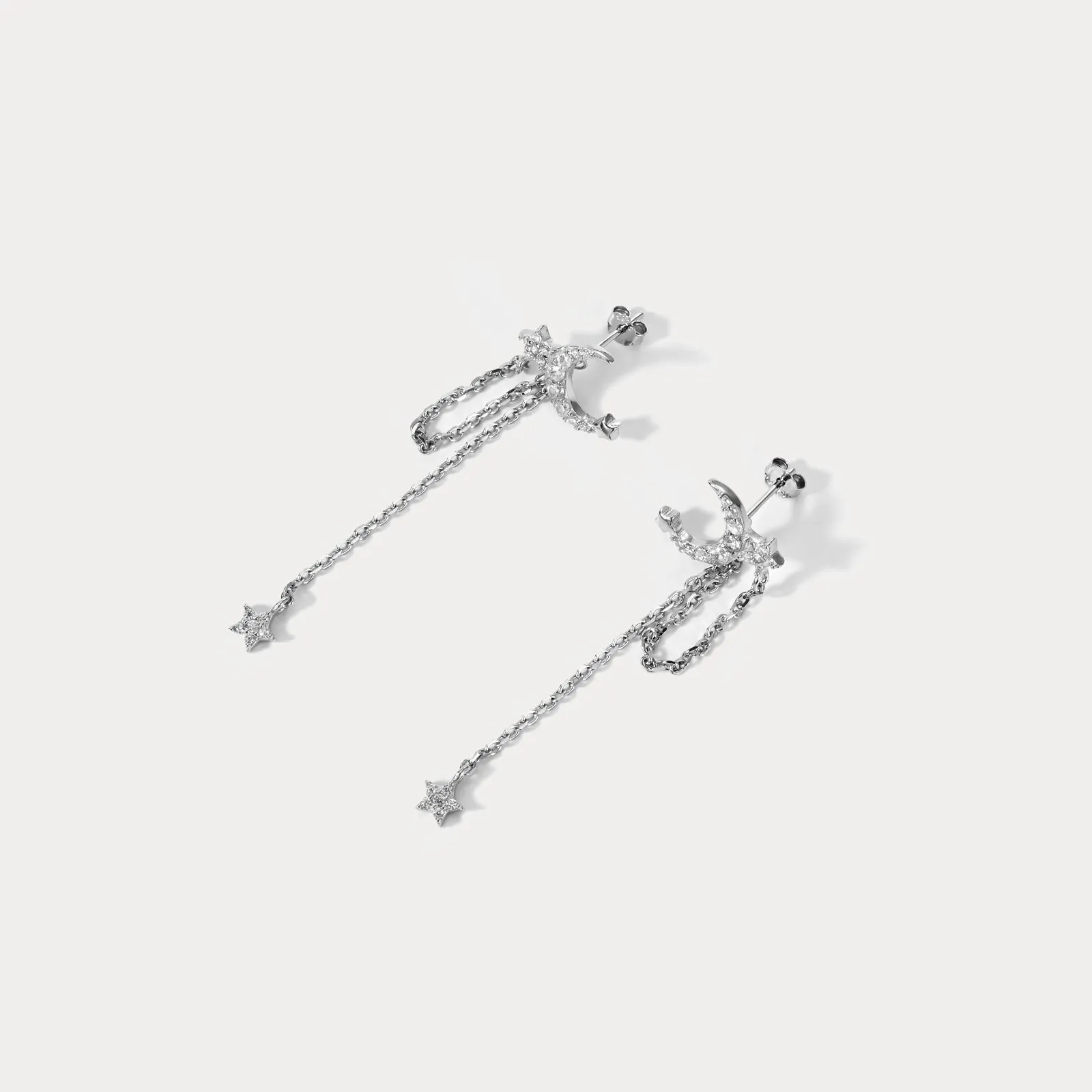 Moon and Star Drop Earrings sold by Selenichast product image thumbnail 4