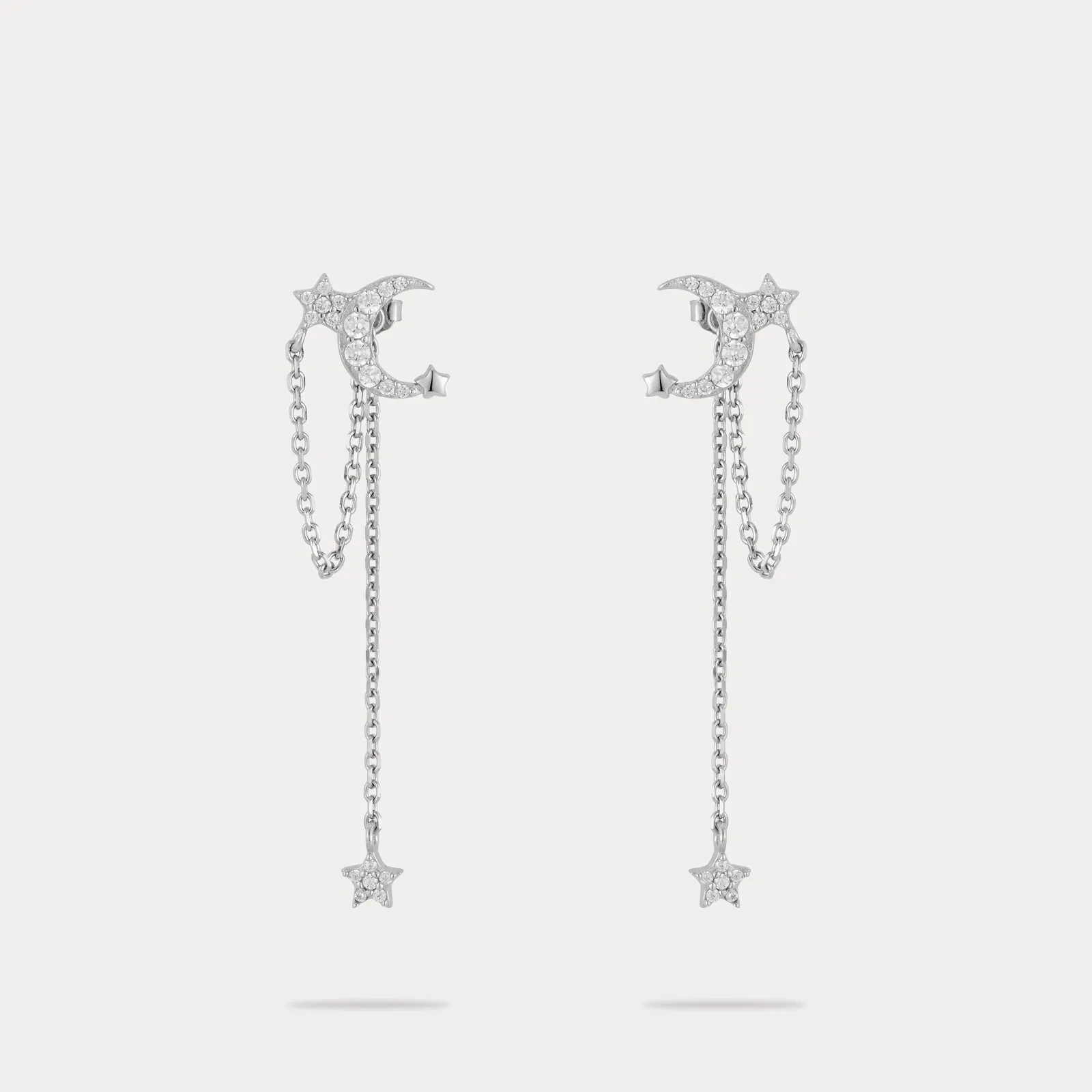 Moon and Star Drop Earrings sold by Selenichast