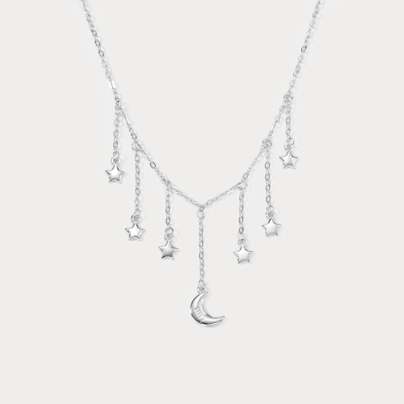 Moon and Star Tassel Necklace sold by Selenichast
