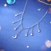 Moon and Star Tassel Necklace sold by Selenichast