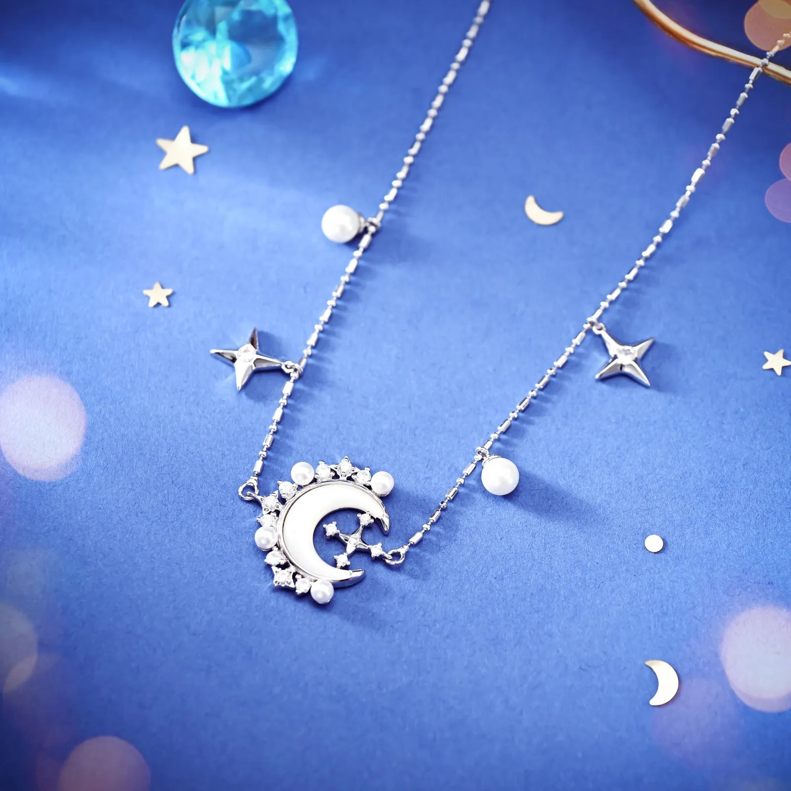 Moon and Star Necklace sold by Selenichast product image thumbnail 3
