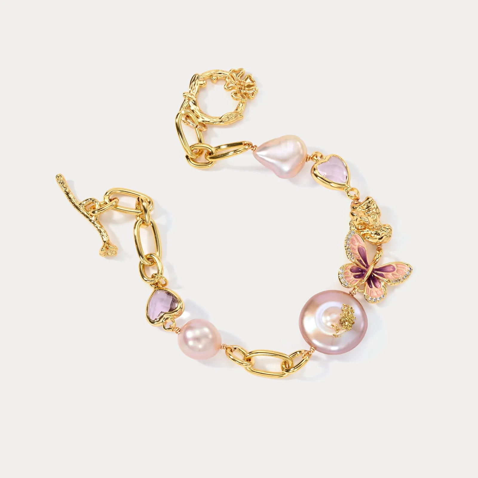 Butterfly Baroque Pearl Bracelet sold by Selenichast product image thumbnail 4