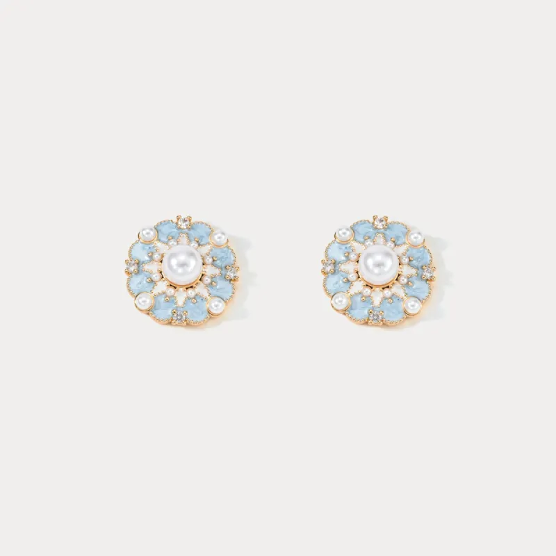Oil Painting Pearl Earrings sold by Selenichast