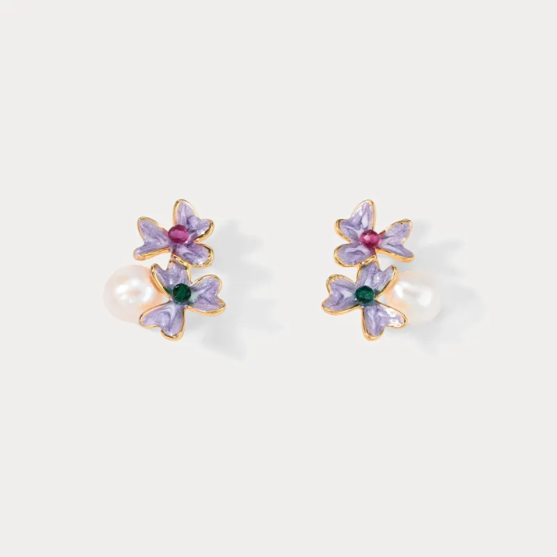 Iris Pearl Earrings sold by Selenichast