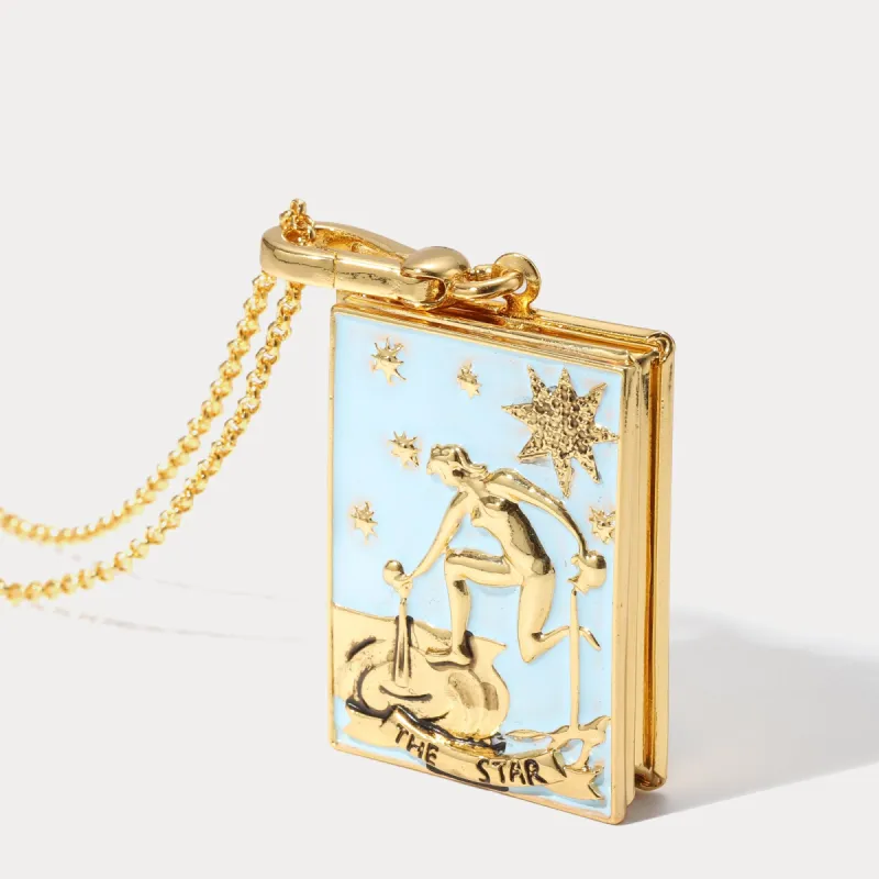 Tarot Locket Necklace-The Star sold by Selenichast