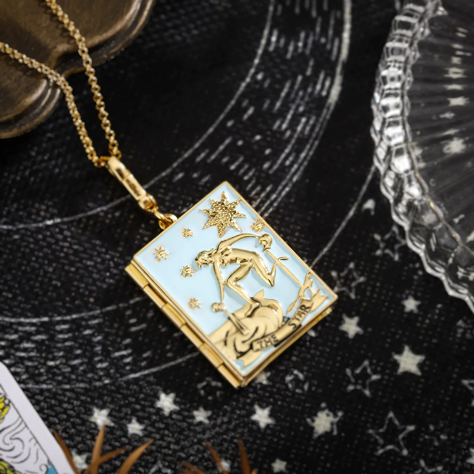 Tarot Locket Necklace-The Star sold by Selenichast product image thumbnail 2