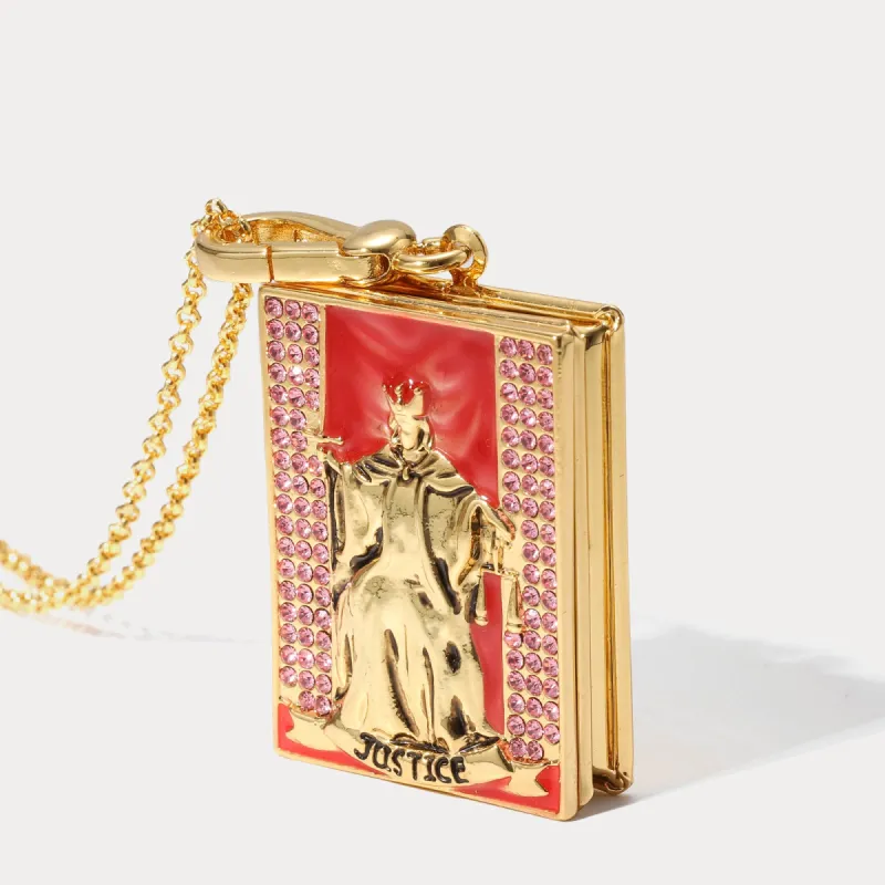 Tarot Locket Necklace-Justice sold by Selenichast